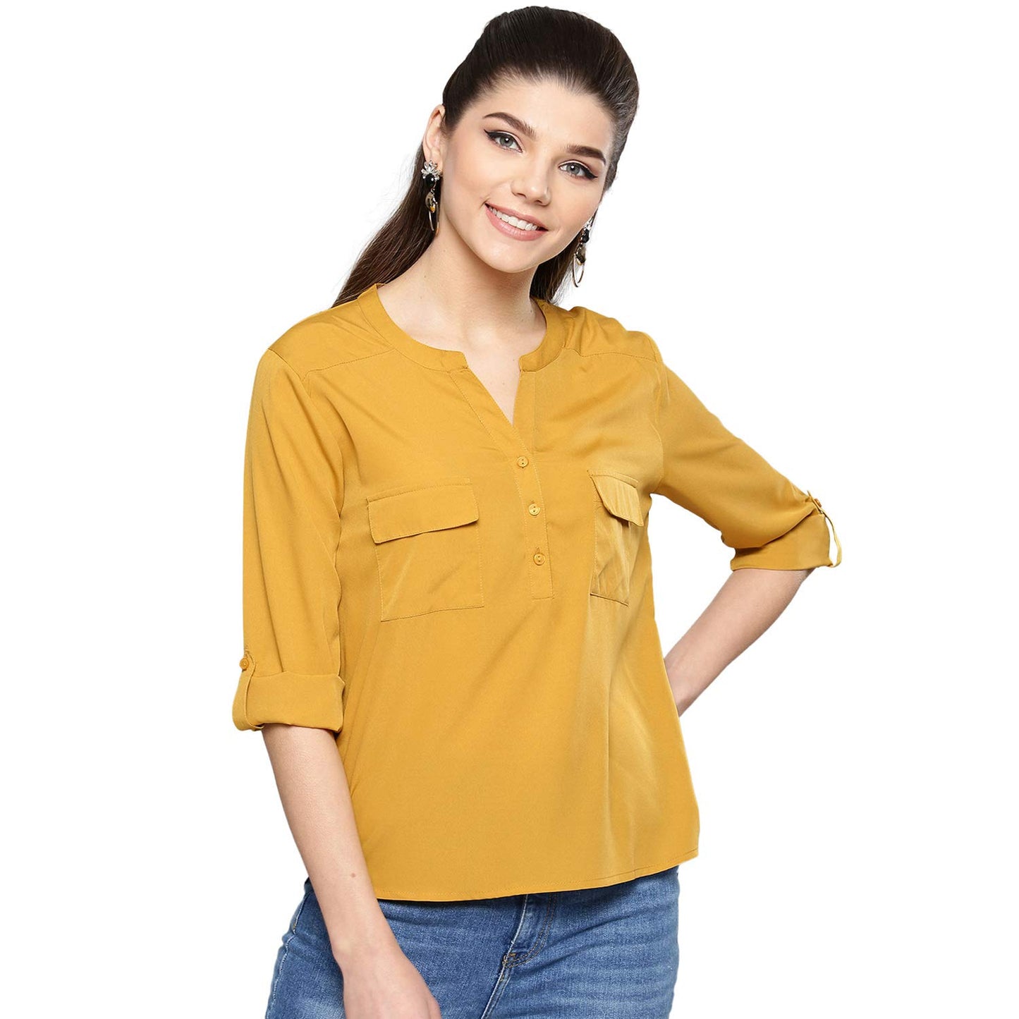 Harpa Women Boat Neck Solid Top