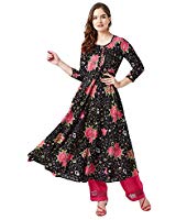 Navlik Women's Rayon Stitched Straight Kurti (Multi-Coloured)
